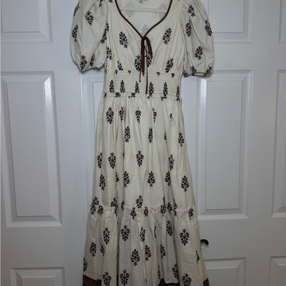 Smocked Puff Sleeve Maxi Dress - Picture 6 of 7